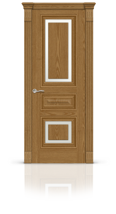Дверь с остеклением Элеганс 3, дуб медовый 