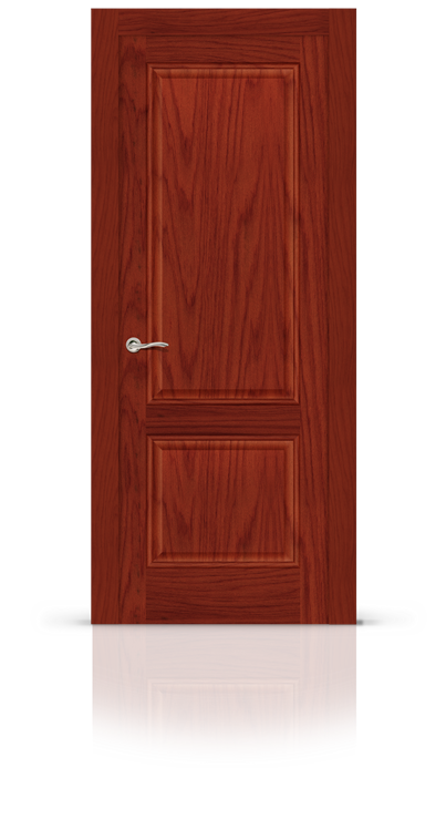 Дверь глухая Малахит - 1, шпон красное дерево