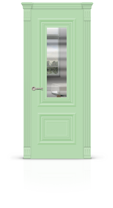 Дверь с остеклением Мартель, эмаль фисташка ral-6019