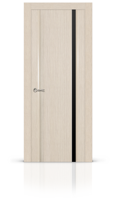 Дверь остекленная Циркон 1, шпон белого дуба