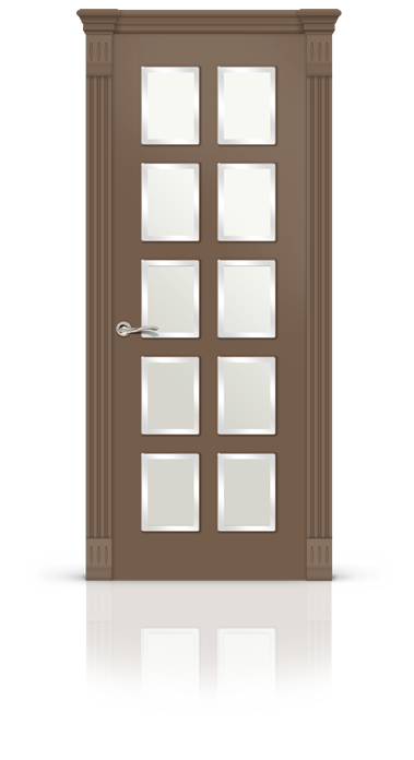 Дверь остекленная Ориан, эмаль темно-коричневая NCS 5010